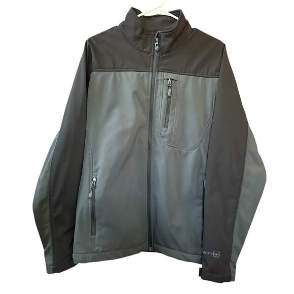 Free Country Jacket Coat Softshell Full Zip Men's Size M Medium Black Activewear - Picture 1 of 10